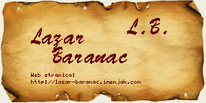 Lazar Baranac vizit kartica